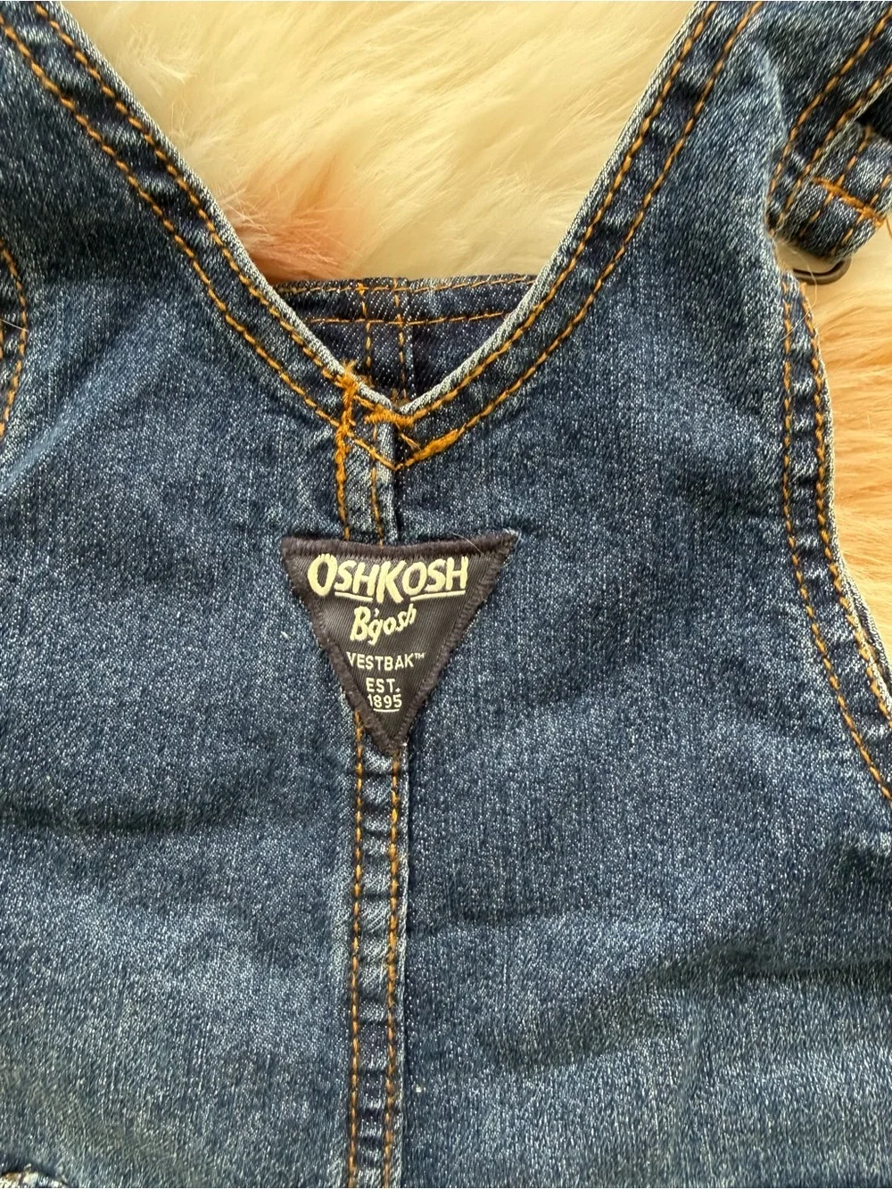OshKosh B'Gosh Indigo Blue Snap Bottom Denim  Overalls…Size 3 Months…NWOT